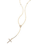 Femme Fatale Crossary Necklace with Diamonds