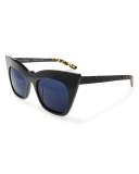 Kohl and Kaftans Cat-Eye Sunglasses, Black