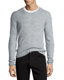 Thermal Long-Sleeve Crewneck T-Shirt, Heather Mist