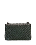 Olimpia Small Intrecciato Shoulder Bag, Black