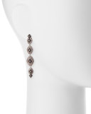 New World Midnight Linear Crivelli Drop Earrings