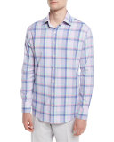 Crown Sport Ides Plaid Performance Shirt, Violet