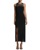 Diane Sleeveless Fringe Hem Dress