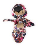 Kris Printed Knotted 100mm Sandal, Dahlia/Brown