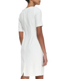 Claire Boat-Neck Dress, Ivory