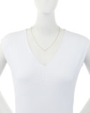 Two-Tone Diamond Chevron Necklace