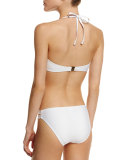 Birds-Of-A-Feather Halter Swim Top, White