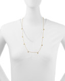 18k Gold Mini Jingle Bell Necklace, 28"L