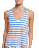 Cayman Striped Tankini Swim Top with Bandeau