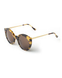 Palm Beach Round Sunglasses, Tortoise