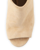 Dylan Bow Peep-Toe Bootie, Camel