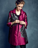 Rio Rose Open-Front Party Jacket, Deep Pink/Black