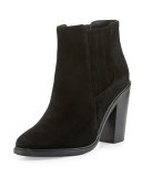 Cloee Suede Ankle Boot, Black