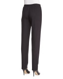 Ponte Slim Pants, Black, Plus Size 