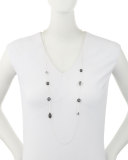 925 Lollipop Multi-Stone Station Necklace in Doublet & Diamonds, 40"