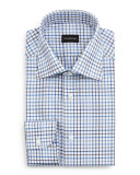 Box Check Dress Shirt, Blue/Charcoal/White