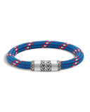 Men's Classic Chain Multicolor Cord Bracelet, Blue