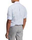 Striped Long Sport Shirt, Blue