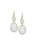 Siviglia Resort Aquamarine & Chalcedony Drop Earrings
