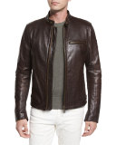 Speedway Leather Moto Jacket, Brown