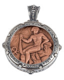 Men's Sterling Silver & Copper Zeus Pendant w/Spinel Insets