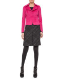 Drawstring-Waist Open Jacket, Pink