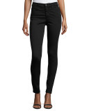 Farrah High-Rise Sateen Pants, Black
