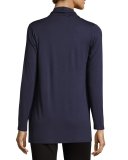 Bella Keyhole Turtleneck, Navy