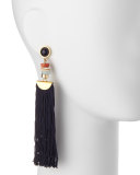 Indigo Tassel Drop Earrings