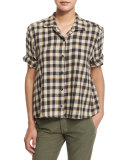 The Bias Short-Sleeve Shirt, Warm Plaid