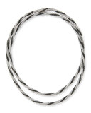 Monnalisa 18K White Gold Necklace with Black & White Diamonds, 61.11 tdcw