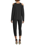 Cold-Shoulder Long-Sleeve Top