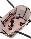 hawthorne lane ryan floral tote bag, black/multi