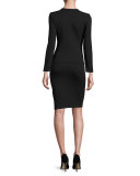 Milano Jersey Pencil Skirt, Black