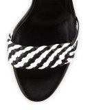 Amus Woven Leather 90mm Sandal