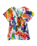 Banana Leaf Swim Coverup, Multicolor, Size 4-7