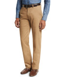Collection Perfect Twill Flat-Front Trousers, Sandalwood