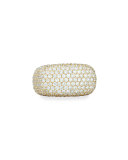 18k Gold Pave Diamond Square Ring