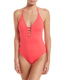 Island Goddess Mio Halter One-Piece Swimsuit