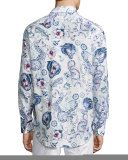Tattoo-Print Sport Shirt, Multicolor