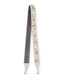 Jeweled Guitar Strap for Handbag, Putty