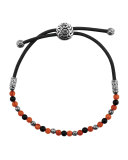 Classic Chain Meteorite Round Beads Cord Bracelet