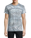 Sea Palms Graphic T-Shirt, White Pattern