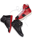 100mm High-Top Leather Sneaker with Padlock, Black
