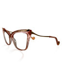 Lusciousness Divine Cat-Eye Optical Frames, Pink