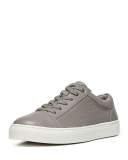 Afton Leather Low-Top Sneaker, Gray