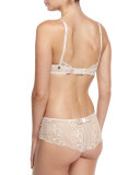 Passion Padded Lace Demi-Cup Bra, Pink Cream