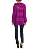 Damask Embroidered Blouse/Tunic 