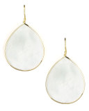 18k Giant Teardrop Slice Earrings in Mother-of-Pearl