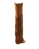 Gipsy Fringe Suede Over-The-Knee Boot, Russet
